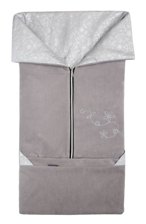 Fusak FANDA 2v1 fleece plus  bavlna EMITEX -  antracit++světle šedá+stříbrné kyt