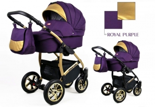 Kočárek  Raf- Pol Gold lux  kombinovaný- Royal Purple
