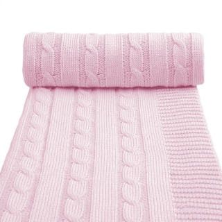 Dětská pletená deka - růžová