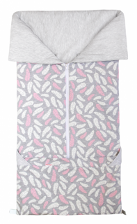 Fusak BARY bavlna 2v1 EMITEX - pírka růžová+šedý melanž
